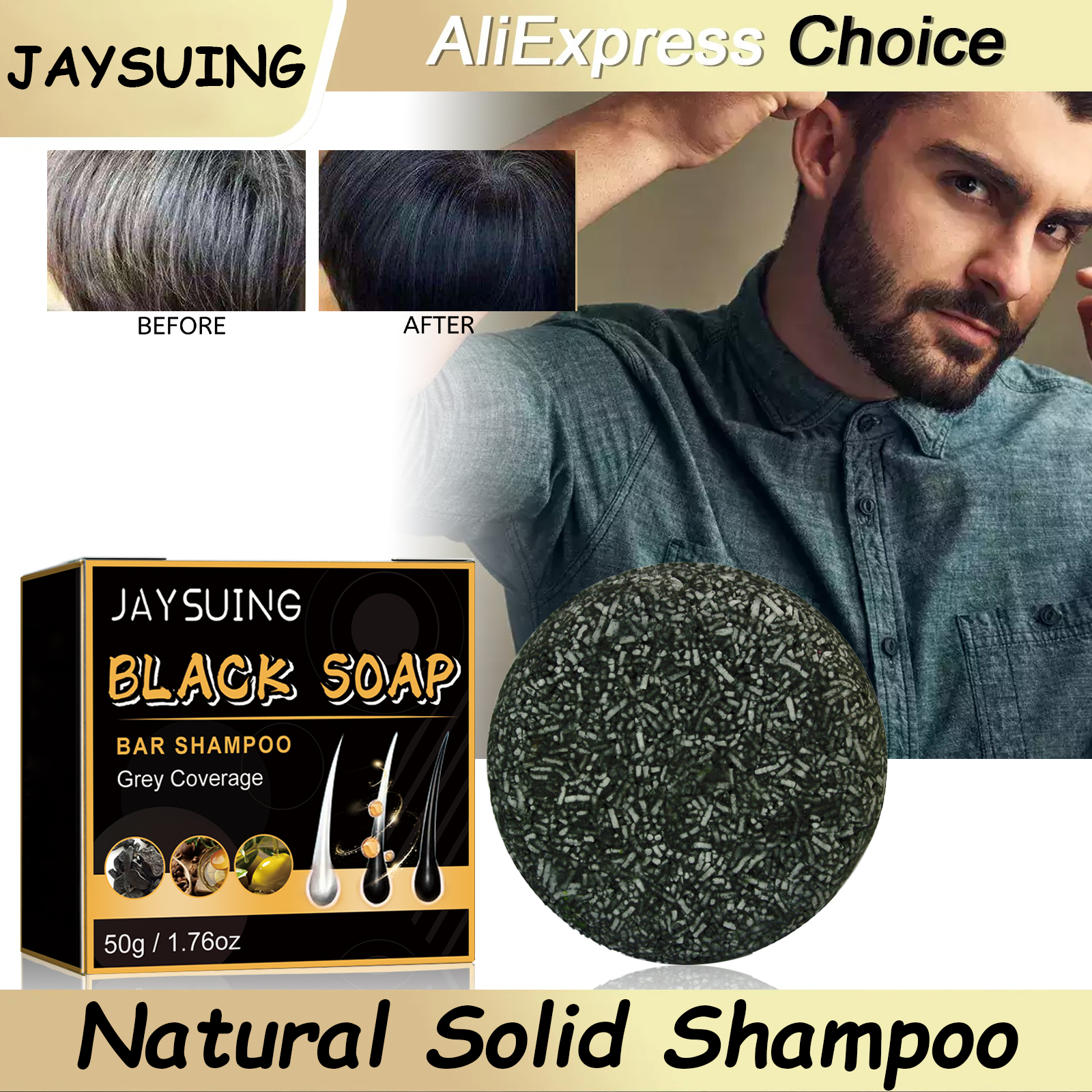 Bar Soap Shampoo Solid - Hair Shampoo Soap Polygonum Multiflorum Black