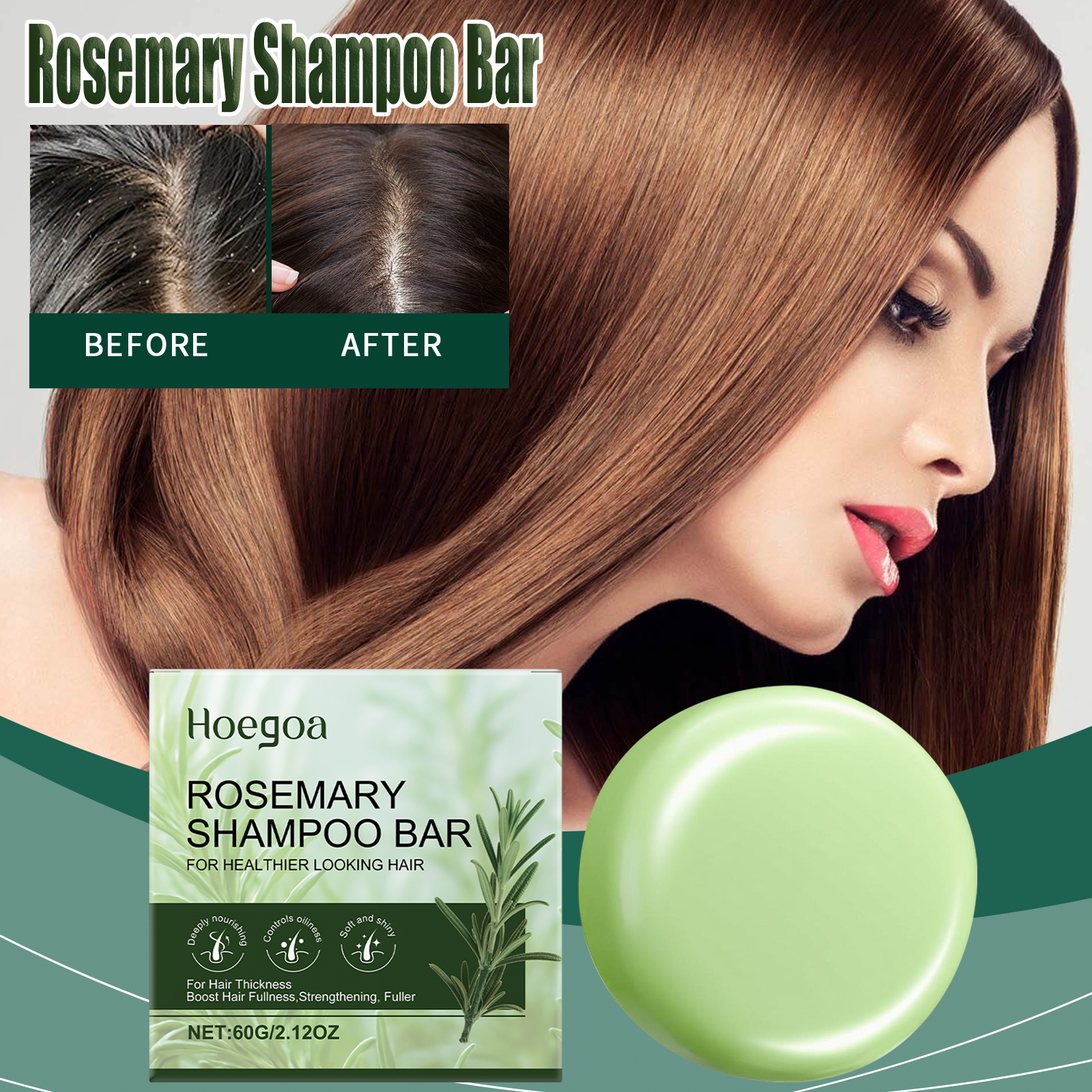 Bar Soap Shampoo Solid - Hoegoa Rosemary Shampoo Bar Oil Control