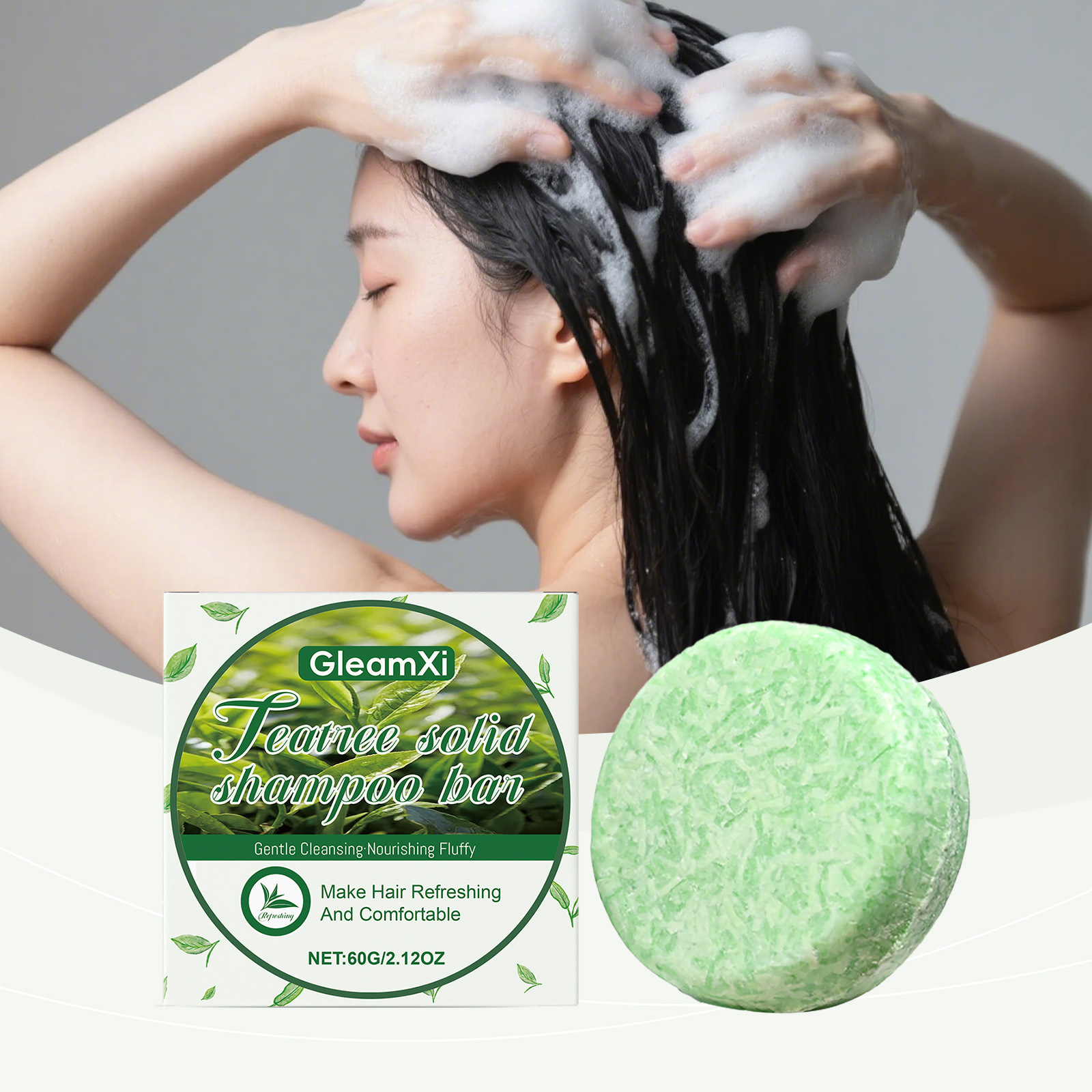 Gleamxi Tea Tree Solid Shampoo – Bar Soap Shampoo Solid recenzja i cena
