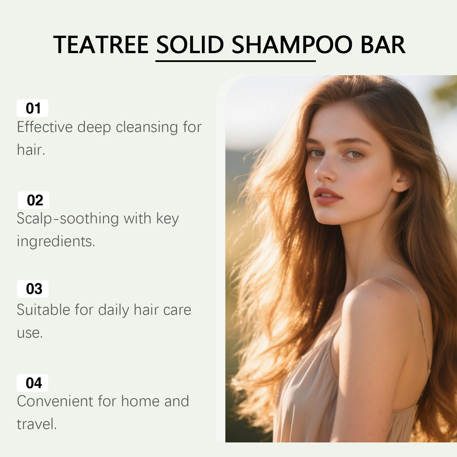 Gleamxi Tea Tree Solid Shampoo – Bar Soap Shampoo Solid recenzja i cena